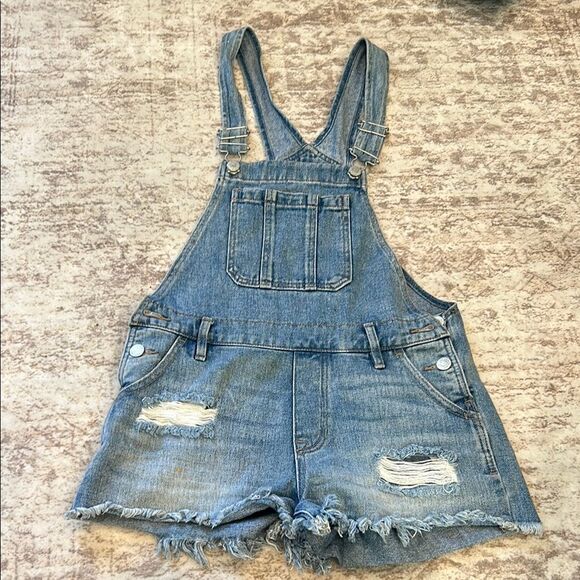 PAC Sun Denim Distressed Overalls XS - Picture 3 of 8